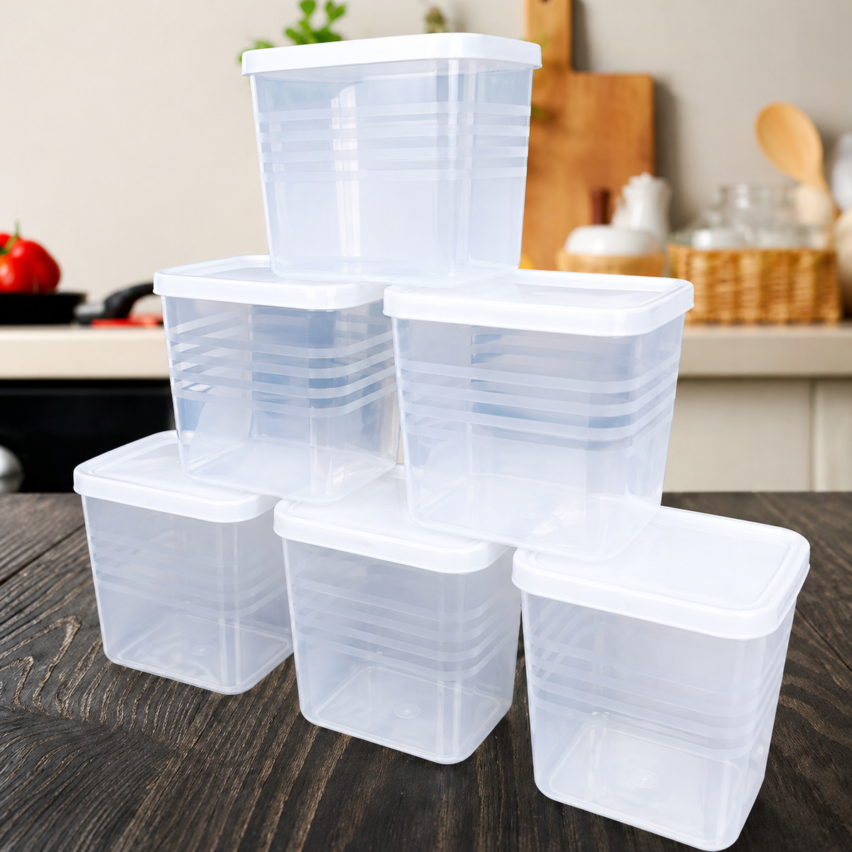 Unbreakable kitchen storage Basket (Pack of 6)