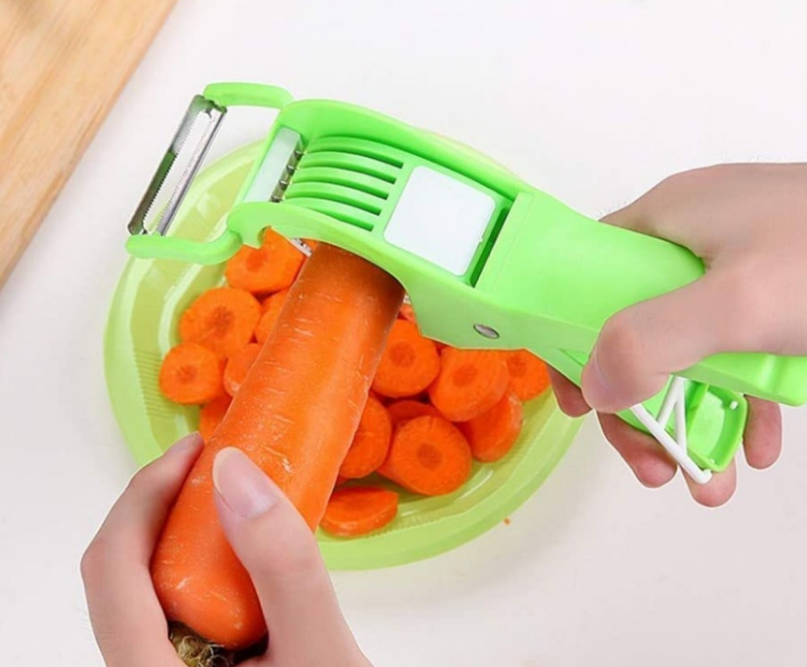 Plastic 2 in 1 Vegetable & Fruit Multi Cutter with Peeler