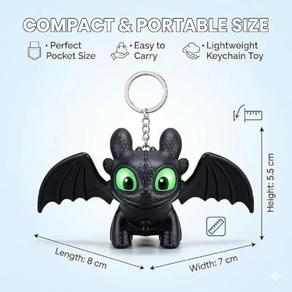 Dragon Keychain Toy with LED Eyes