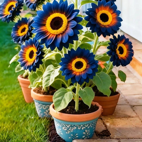 Blue Flame Sunflower Seeds + 100 Grams Organic Pot Mix Free