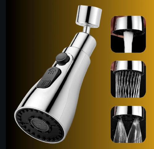 3 Modes Kitchen Faucet Spray Head Water Saving 360 Swivel Ball Nozzle Tap