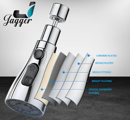 3 Modes Kitchen Faucet Spray Head Water Saving 360 Swivel Ball Nozzle Tap
