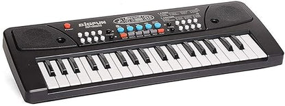 37 Key Piano Keyboard Toy with DC Power Option, Recording and Mic for Kids
