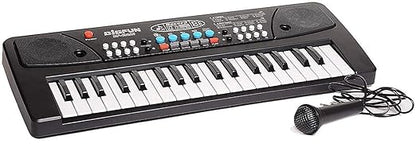 37 Key Piano Keyboard Toy with DC Power Option, Recording and Mic for Kids