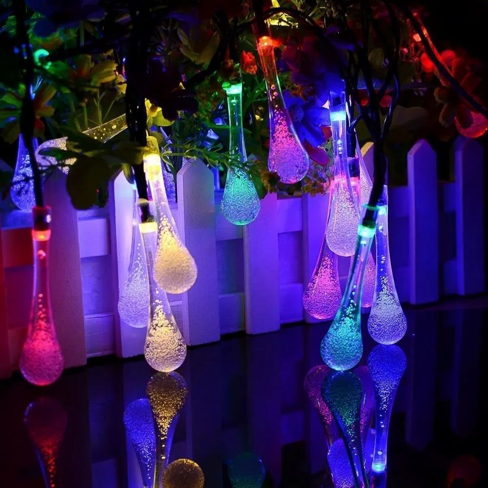 Water Drop Serial String LED Lights (Multicolour)