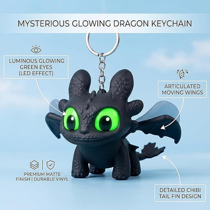 Dragon Keychain Toy with LED Eyes