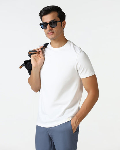 Black and white Neck Solid T-Shirt ( Pack Of 2 )