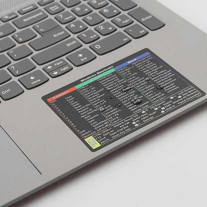 Laptop Shortcut Key Sticker for Windows, Excel, and Word, Compact Productivity Chart
