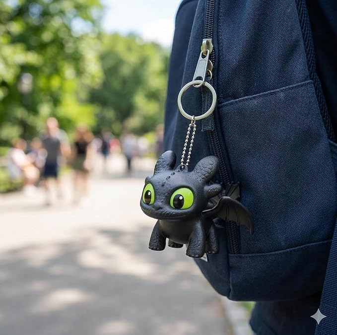 Dragon Keychain Toy with LED Eyes