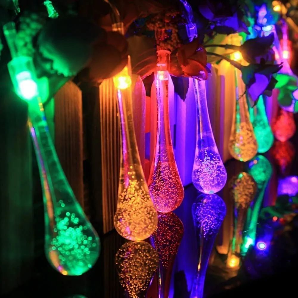 Water Drop Serial String LED Lights (Multicolour)