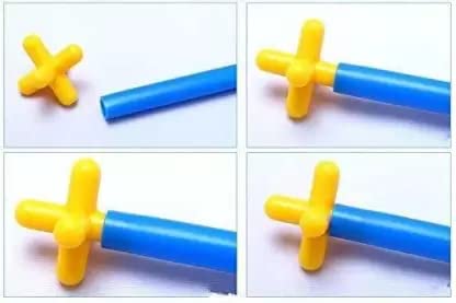 Colorful Straw Educational Building Smart City Blocks for Kids