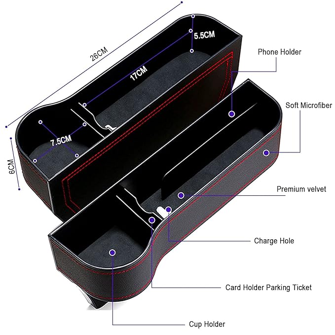 Car Seat Gap Filler Organizer (2 Piece) for vehicles