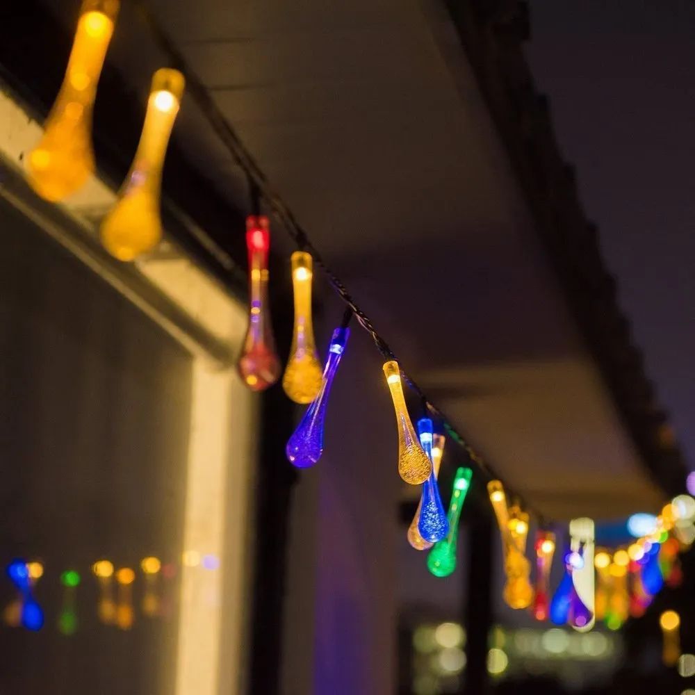 Water Drop Serial String LED Lights (Multicolour)