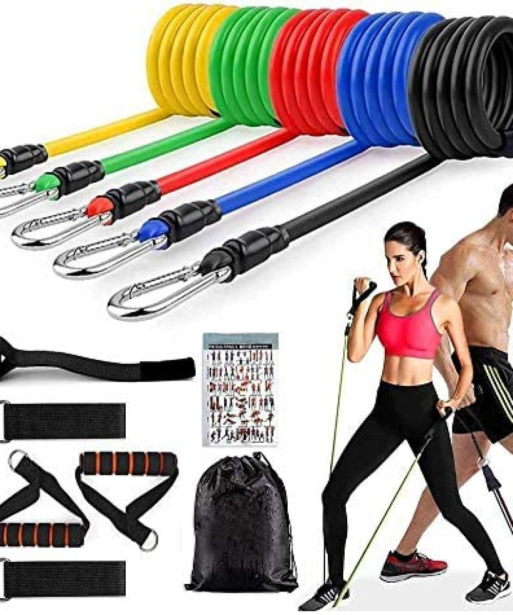 11 Pcs Resistance Band Set For Men & Women