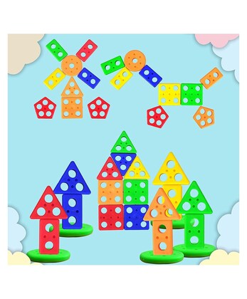Geometric Shape Sorting Toy for Toddlers Early Learning Puzzle Blocks Column Set for Kids