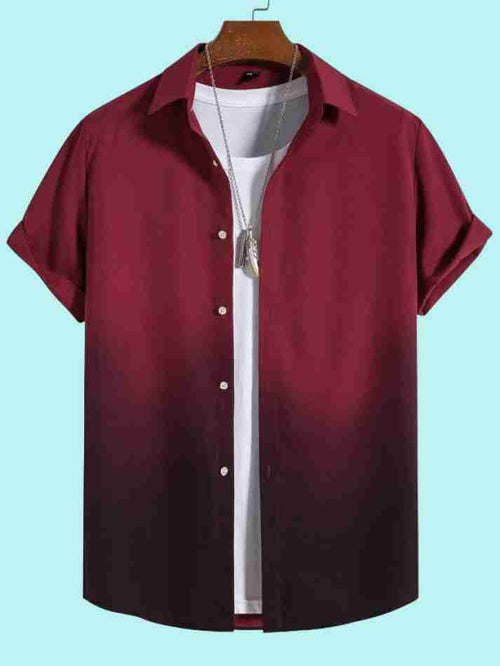Men Regular Fit Checkered Curved Collar Casual Shirt