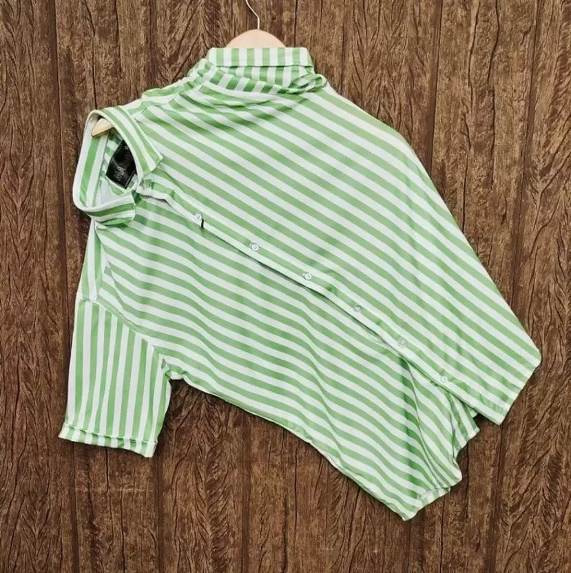 Men Regular Fit Striped Button Down Collar Casual Shirt