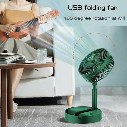Mini Foldable USB Rechargeable Desk Fan Electric Desktop Fan