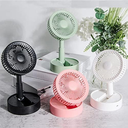 Mini Foldable USB Rechargeable Desk Fan Electric Desktop Fan