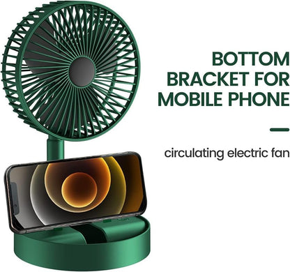 Mini Foldable USB Rechargeable Desk Fan Electric Desktop Fan
