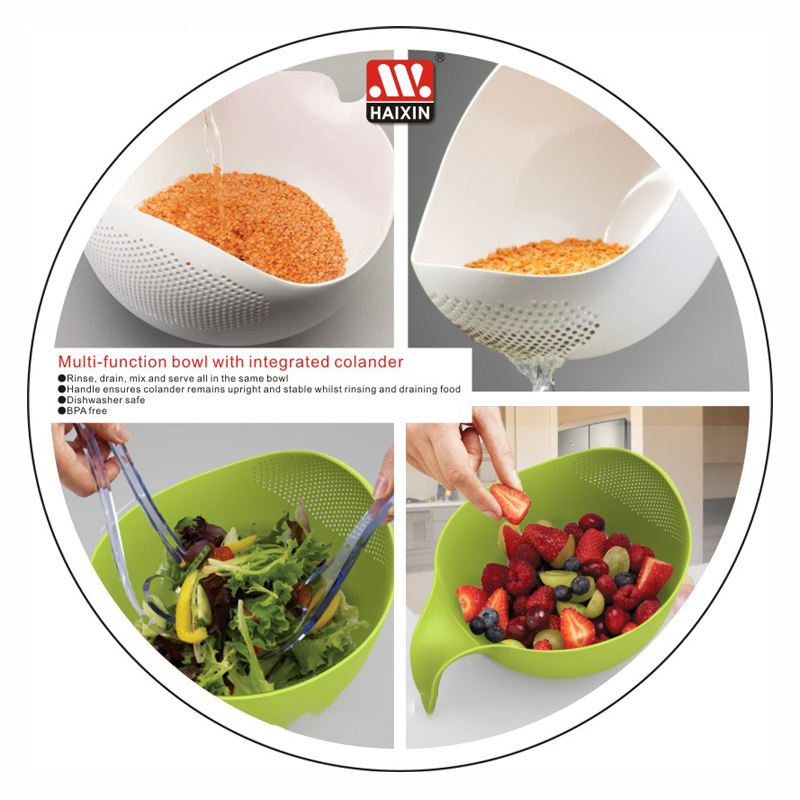 Plastic Colander Sieve Rice Washing Filter Kitchen Plastic Washing Colander