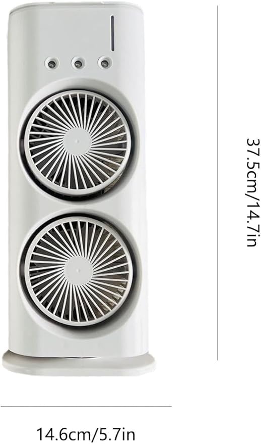 Portable Fan Double Ended Spray Fan Desk Fan with Cooler USB Rechargeable Mini Desktop Table Cooling Fan