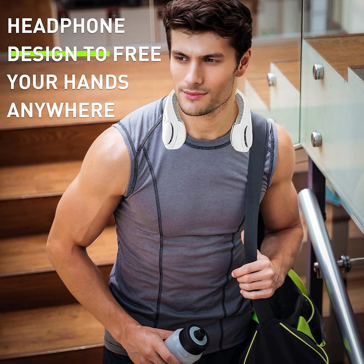 Portable Neck Fan, Hands Free Bladeless Fan