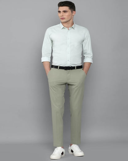 Solid Slim Fit Trousers