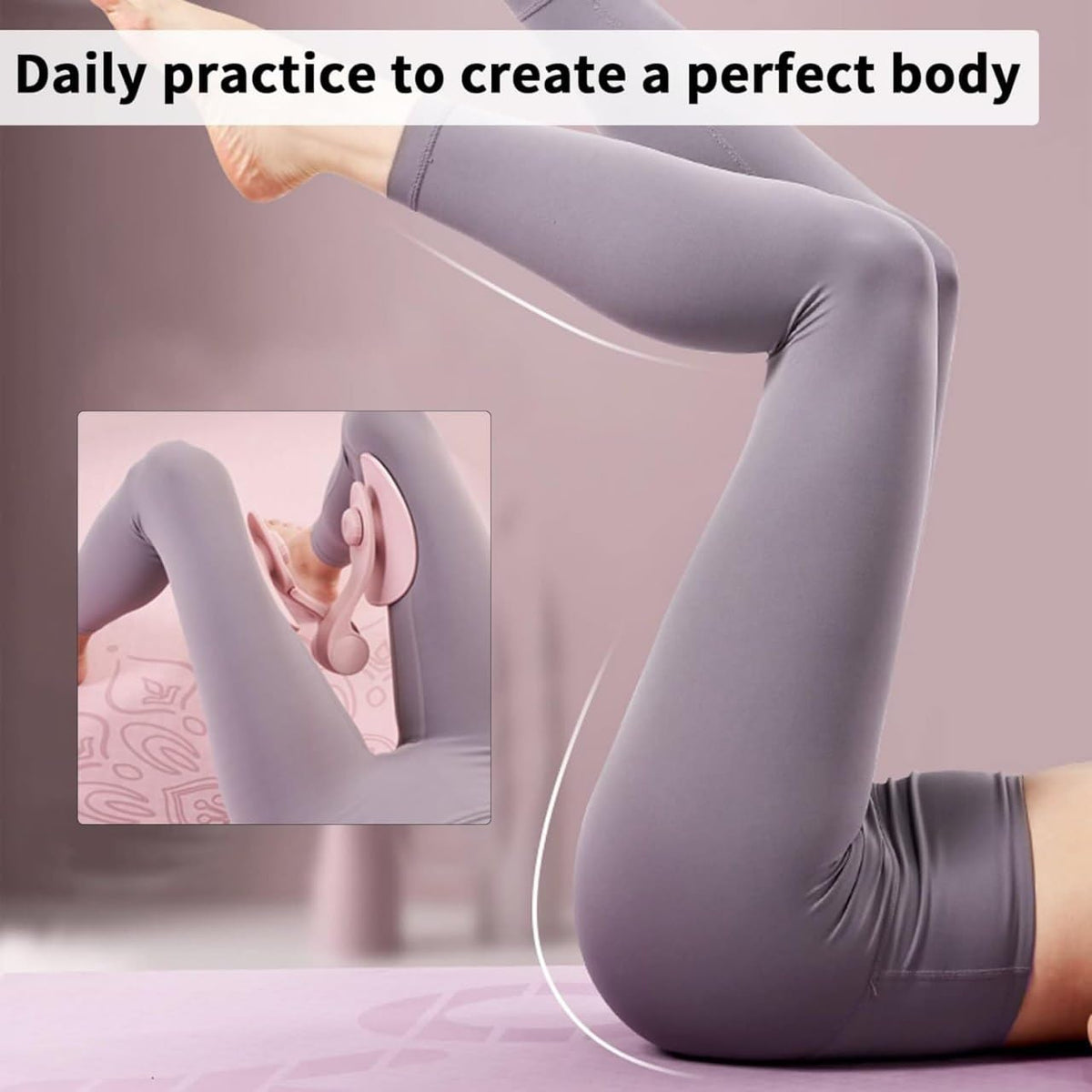 Thigh Master - Thigh and Pelvic Floor Trainer, Portable Pilates Equipment for Weight Loss and Toning
