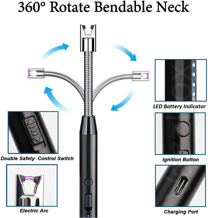 USB Rechargeable Electric Gas Lighter for Kitchen