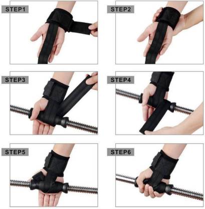 Weight Lifting Training Gym Strap Wrist Strap Support Wrist Support (Black) Wrist Support